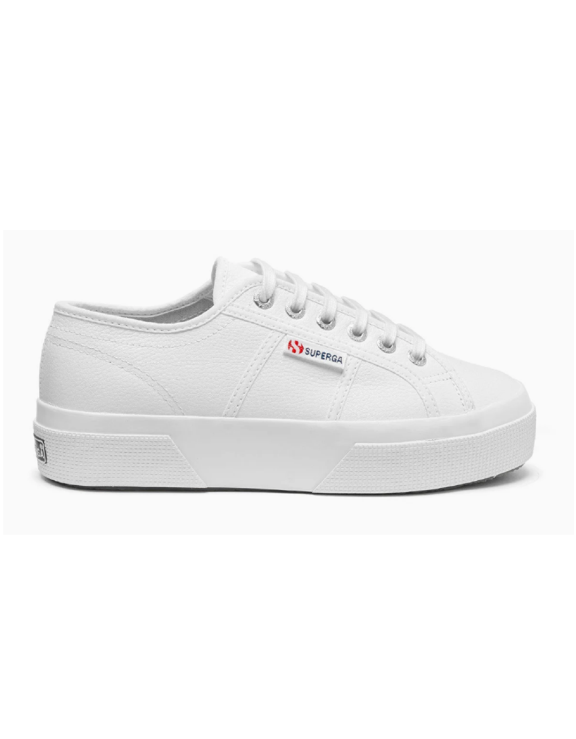 Superga white leather platform sneakers online