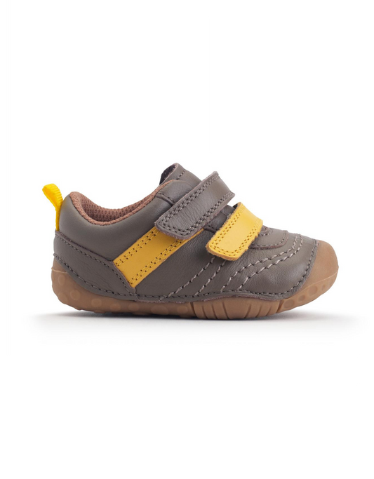 Startrite Little Smile Taupe/yellow leather