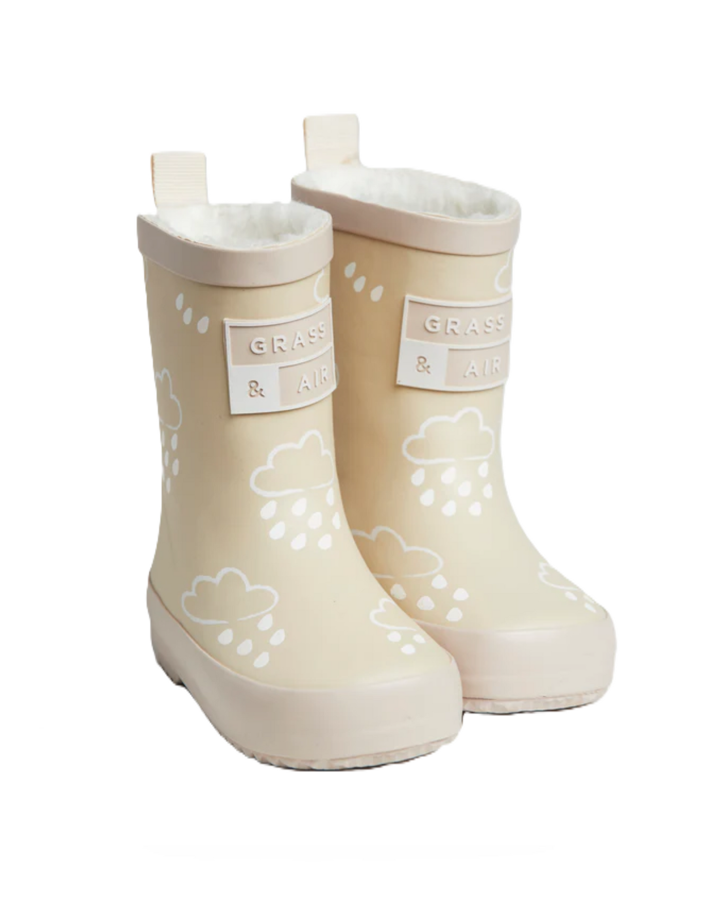 Grass & Air Kids Stone Colour-changing Warm Lined Wellies