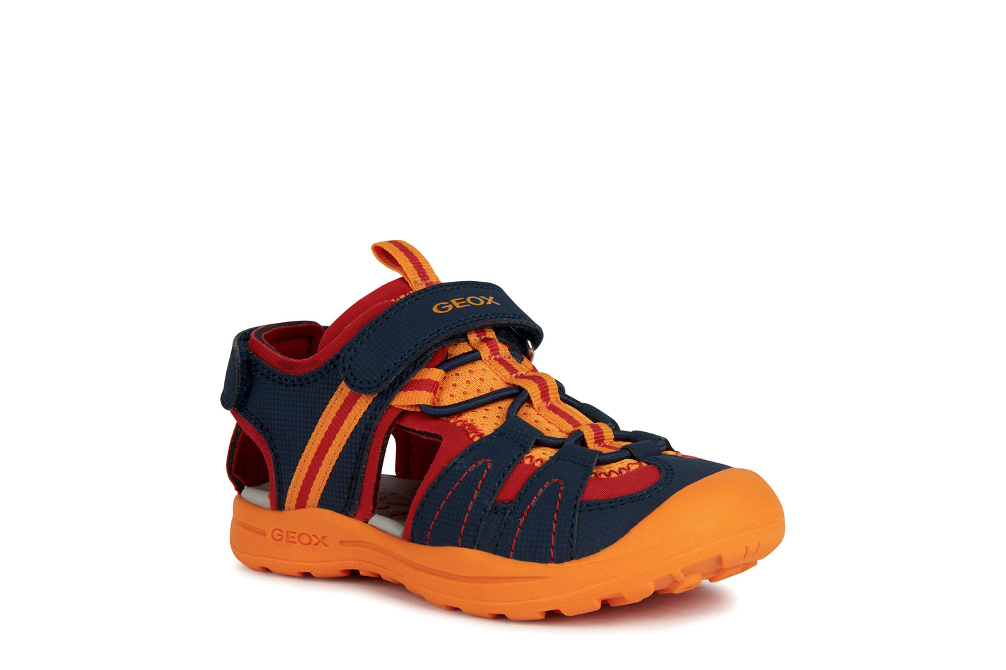 Geox Vaniett Closed Toe Sandal Blue Orange